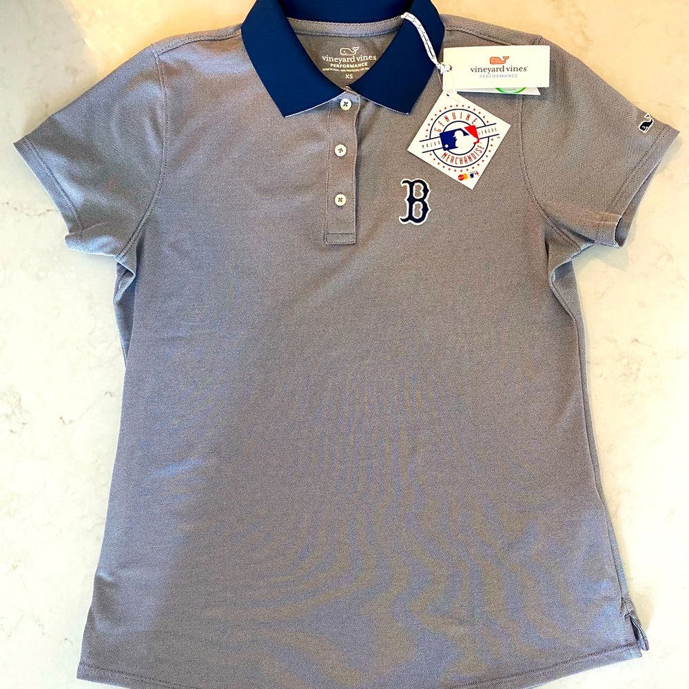 Official MLB Vineyard Vines Red Sox Women’s Performance Polo Size XS
